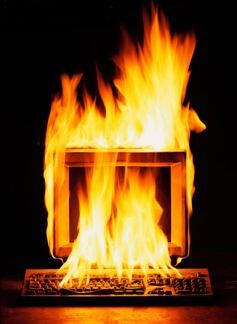 Burning computer